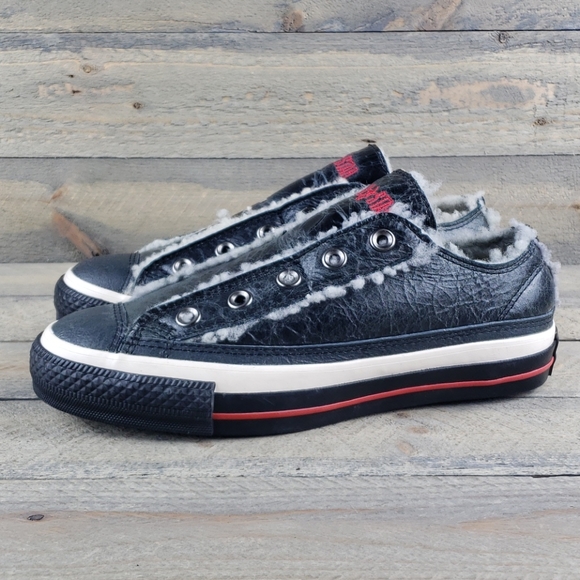 NEW Converse All Star Shearling Ix Leather Slip on - Picture 2 of 8